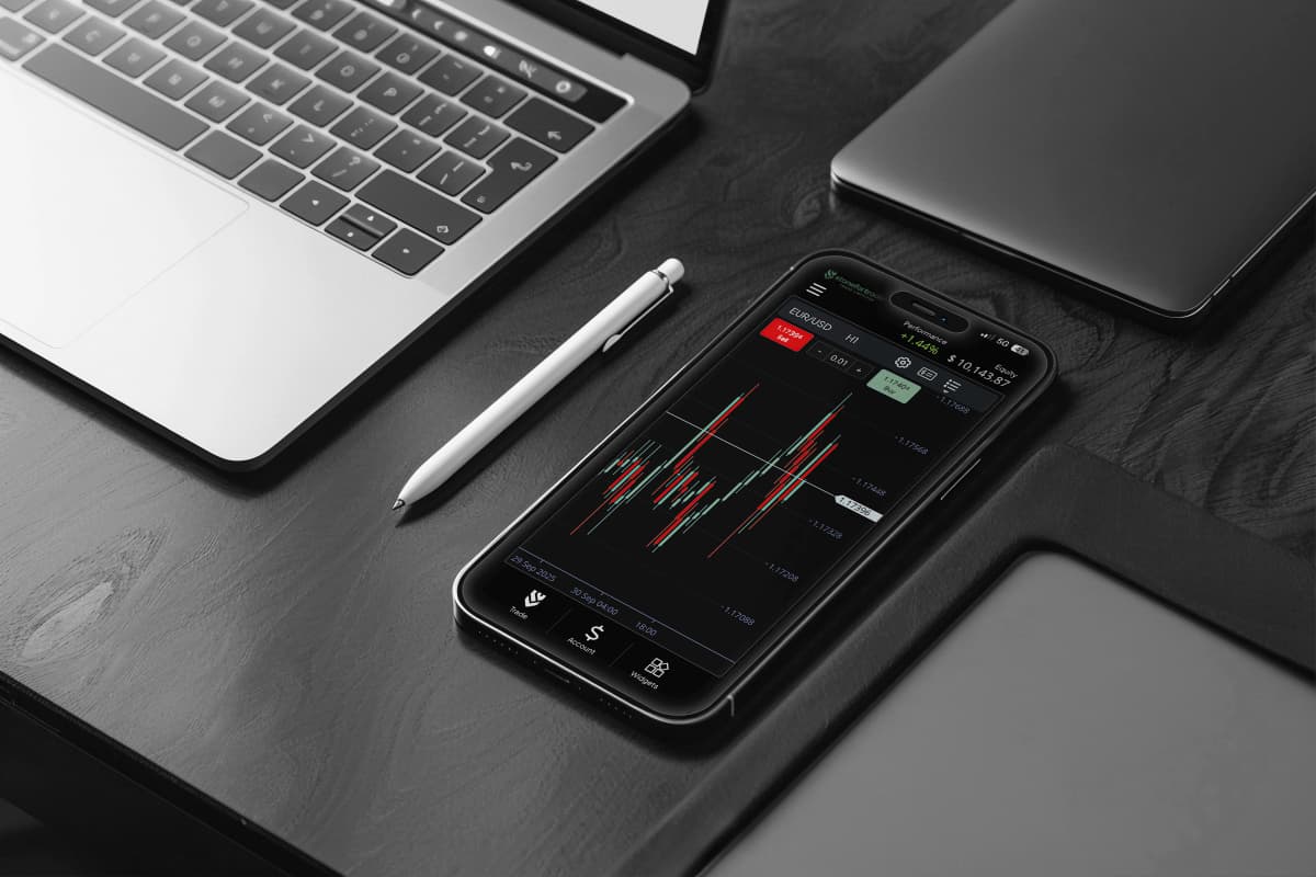 Stonefort mobile trading mockup